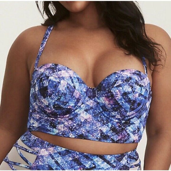 Torrid Size 1 Space Geo Print Bikini Top 14 / 16